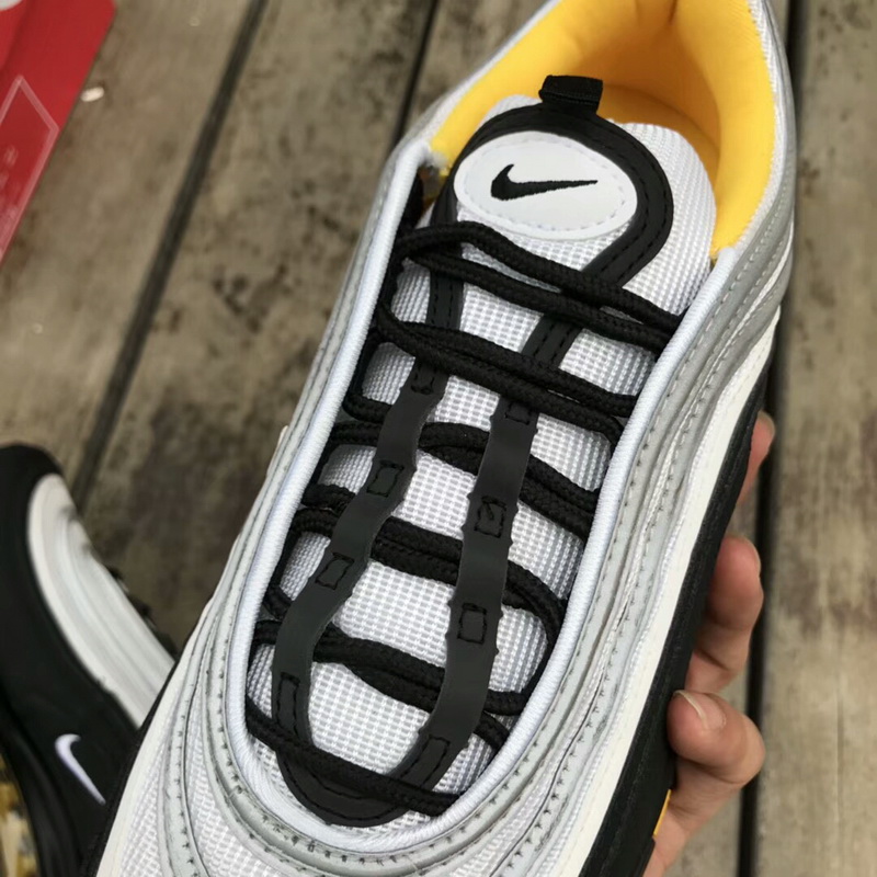 Authentic Nike Air Max 97 White Black-Yellow women